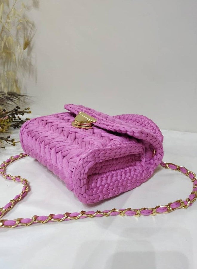 vihs Ethnic Handcrafted Sling Bag for Women Side Bag with Intricate Tassel Detailing & Chain Shoulder Strap Girls Casual Shoulder Bag for Gift Pink Occasion Crossbody Bag - Image 2